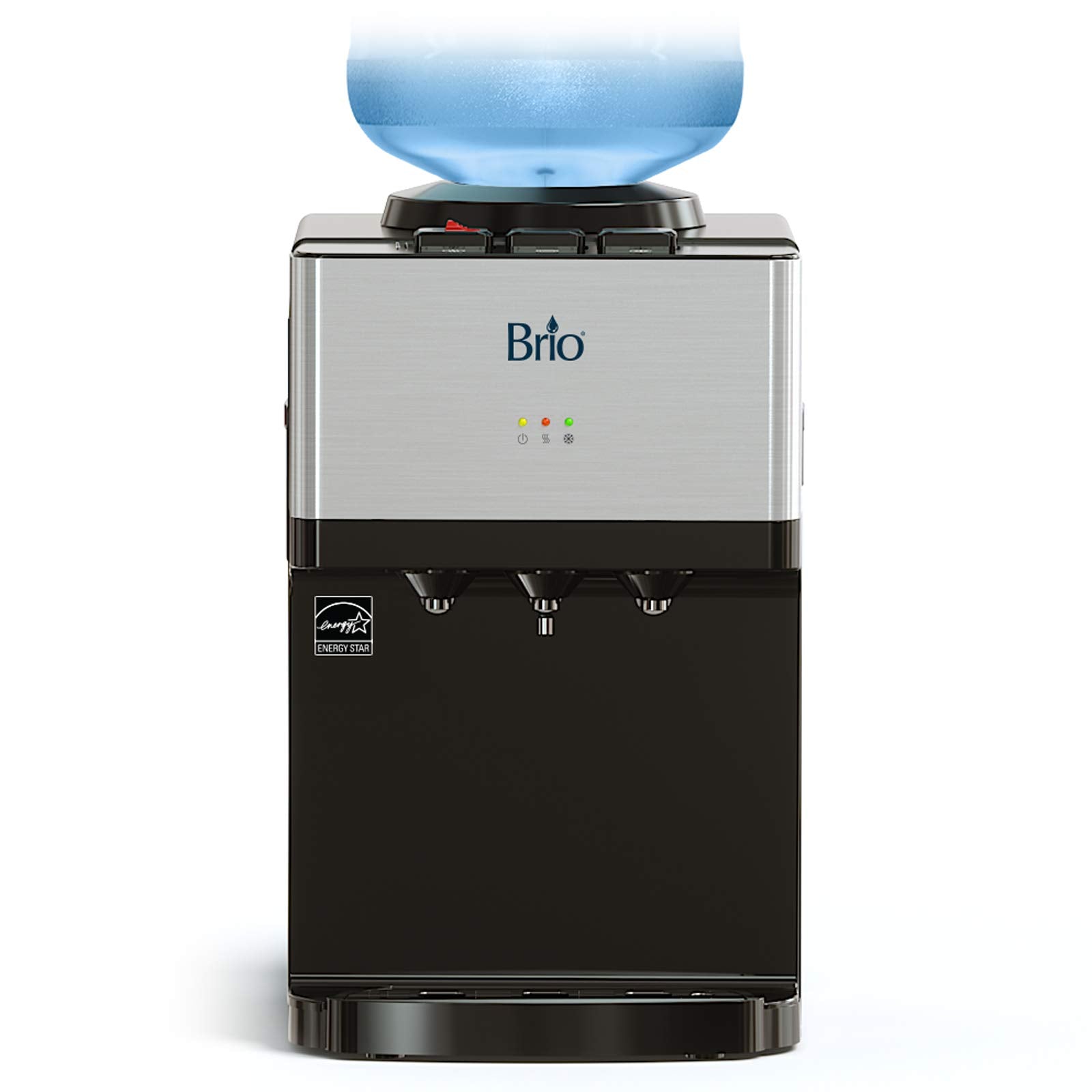 Brio Limited Edition Top Loading Countertop Water Cooler Dispenser With Hot Cold And Room Temperature Water. Ul/Energy Star Appr